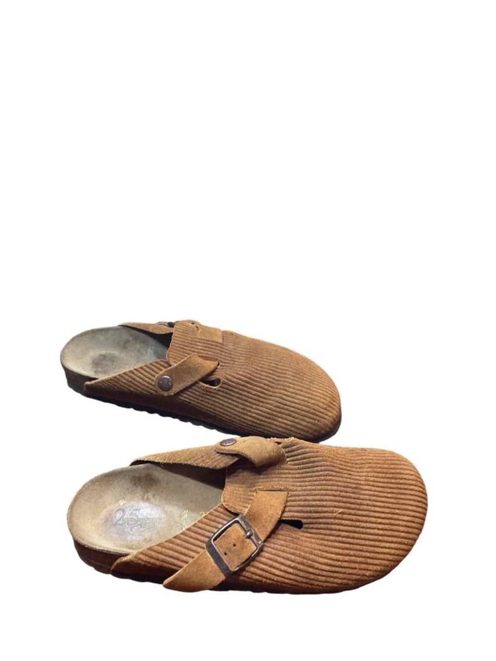 Birkenstock Boston brown suede cordoroy clogs sandals sz 38/8.5 US SKU 10-392 - Picture 3 of 14